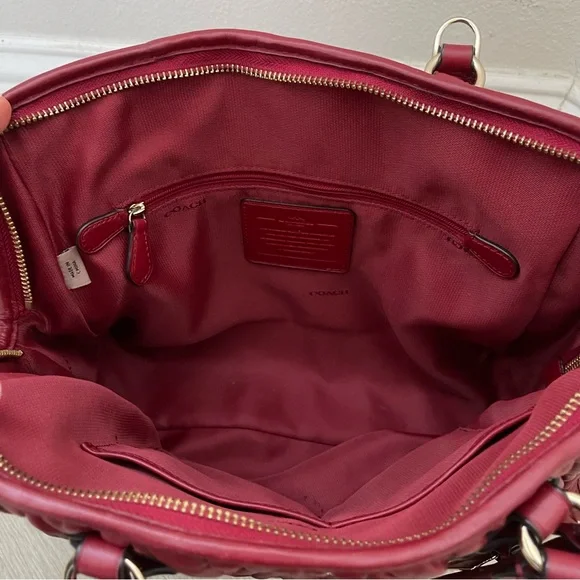 Coach Red Leather Handbag - Picture 5 of 8